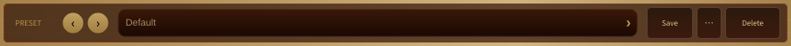 The preset bar
